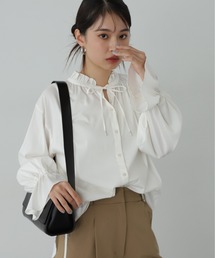 N.（N. Natural Beauty Basic） | ◆フリルスタンドカラーブラウス(シャツ/ブラウス)