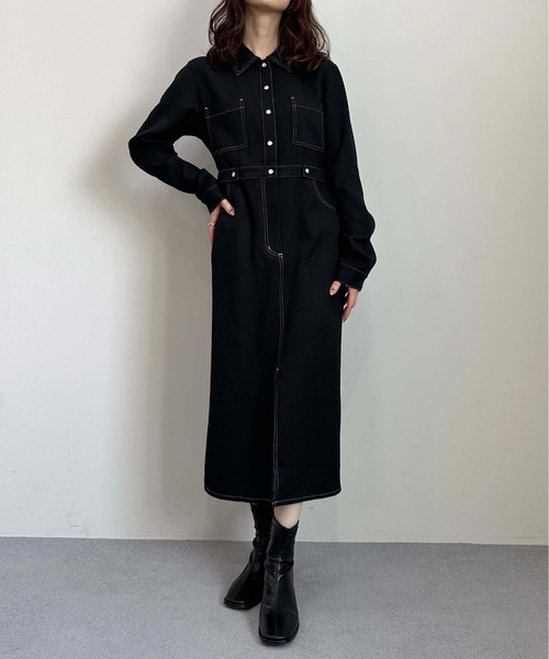 【セール】カジュアルスリットワンピース（ワンピース）｜1chaku.（イッチャク）