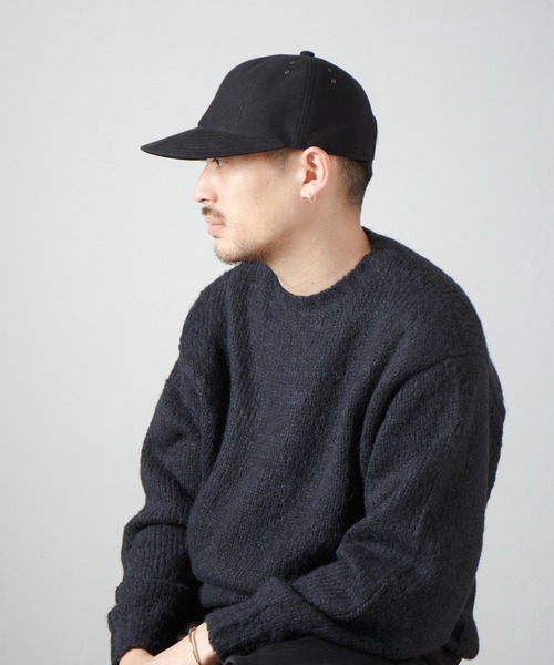 RACAL（ラカル）の「Soft Cotton Dobby-Cloth 8Panel Cap / ソフトコットンドビークロス8パネルキャップ（キャップ・メンズ・アイボリー/ブラック・FREE）」の2枚目の写真