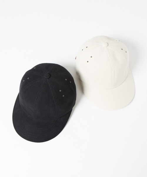 RACAL（ラカル）の「Soft Cotton Dobby-Cloth 8Panel Cap / ソフトコットンドビークロス8パネルキャップ（キャップ・メンズ・アイボリー/ブラック・FREE）」の3枚目の写真