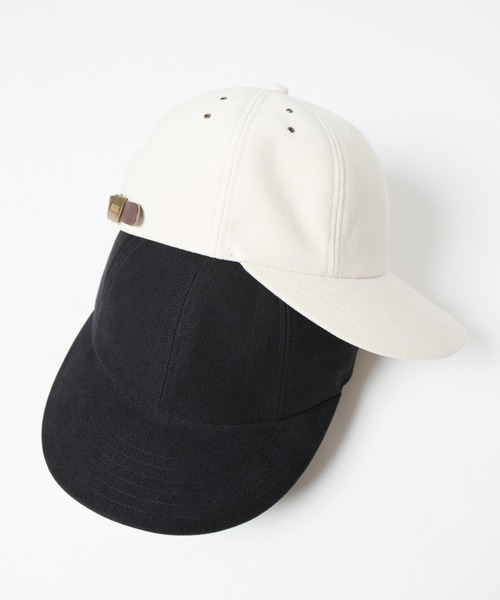 RACAL（ラカル）の「Soft Cotton Dobby-Cloth 8Panel Cap / ソフトコットンドビークロス8パネルキャップ（キャップ・メンズ・アイボリー/ブラック・FREE）」の4枚目の写真