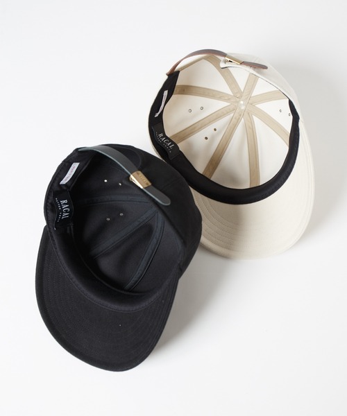 RACAL（ラカル）の「Soft Cotton Dobby-Cloth 8Panel Cap / ソフトコットンドビークロス8パネルキャップ（キャップ・メンズ・アイボリー/ブラック・FREE）」の5枚目の写真