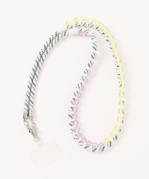 Q（キュー）の「コードビーズショルダー（スマホグッズ・レディース・ホワイト/ブルー/ブラック・ONE SIZE）」の6枚目の写真