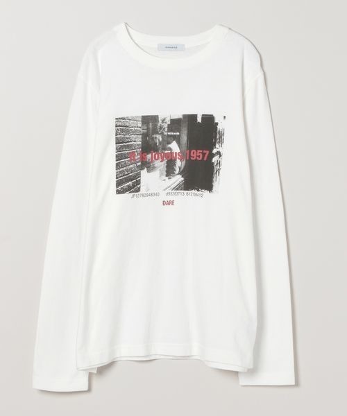 JEANASIS(ジーナシス)の「フォトグラフィックプリントロンTEE/211041(Tシャツ/カットソー・レディース・グレー系その他/ホワイト系その他/レッド系その他・FREE)」の2枚目の写真