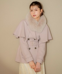 Noela（ノエラ）の「袖ボリュームファー付ノーカラーコート