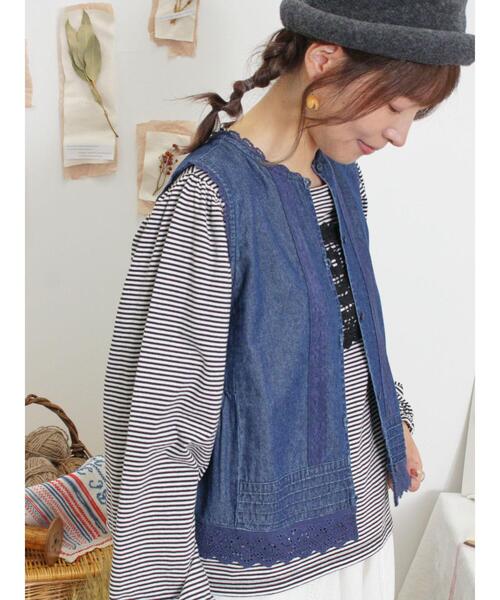 Samansa Mos2（サマンサ モスモス）の「フラワー柄パーツレース貼り