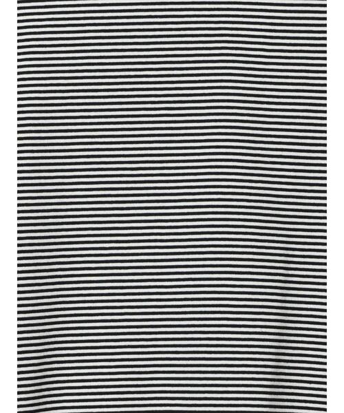 Samansa Mos2（サマンサ モスモス）の「フラワー柄パーツレース貼りカットソー（Tシャツ/カットソー・レディース・キナリ/ブラック/チャコールグレー・F）」の5枚目の写真