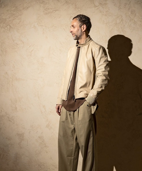 セール中！　C DIEM(カルペディエム) ライダース　M ベージュ新品タグ付き C DIEM（カルペディエム） レザー ネオシングル ライダース2