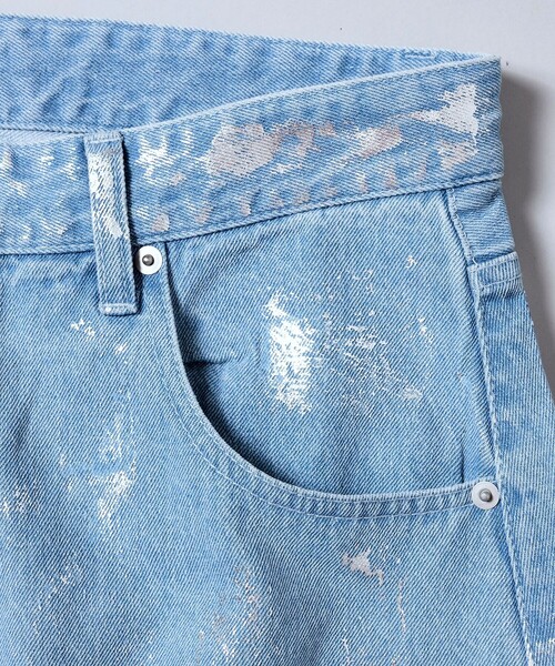 FREAK'S STORE(フリークスストア)の「FREAK’S STORE/フリークスストア 箔プリント ツイステッド カーブデニムパンツ(デニムパンツ・メンズ・ブラック/ブルー・LARGE/MEDIUM)」の16枚目の写真