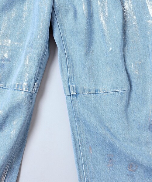 FREAK'S STORE(フリークスストア)の「FREAK’S STORE/フリークスストア 箔プリント ツイステッド カーブデニムパンツ(デニムパンツ・メンズ・ブラック/ブルー・LARGE/MEDIUM)」の18枚目の写真