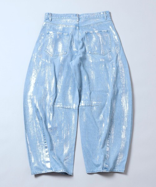 FREAK'S STORE(フリークスストア)の「FREAK’S STORE/フリークスストア 箔プリント ツイステッド カーブデニムパンツ(デニムパンツ・メンズ・ブラック/ブルー・LARGE/MEDIUM)」の20枚目の写真