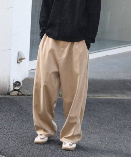SUPERTHANKS(スーパーサンクス)の「ベーシックワイドパンツ/Wide trousers(ユニセックス)(その他パンツ・メンズ・オートミール/ライトブラック/ベージュ・S/M/L)」の17枚目の写真
