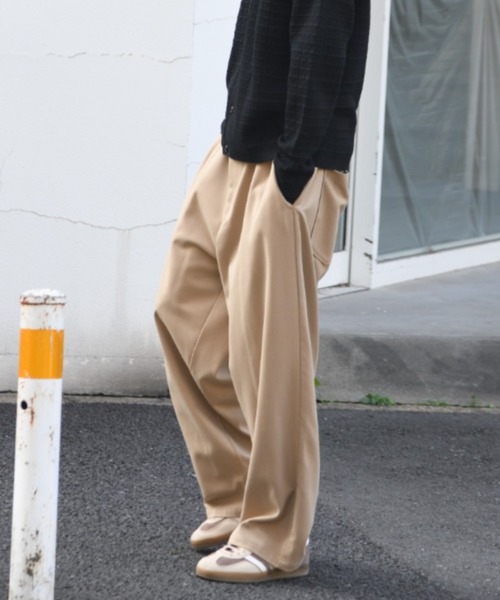 SUPERTHANKS(スーパーサンクス)の「ベーシックワイドパンツ/Wide trousers(ユニセックス)(その他パンツ・メンズ・オートミール/ライトブラック/ベージュ・S/M/L)」の21枚目の写真