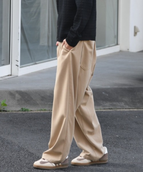SUPERTHANKS(スーパーサンクス)の「ベーシックワイドパンツ/Wide trousers(ユニセックス)(その他パンツ・メンズ・オートミール/ライトブラック/ベージュ・S/M/L)」の22枚目の写真