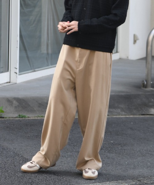 SUPERTHANKS(スーパーサンクス)の「ベーシックワイドパンツ/Wide trousers(ユニセックス)(その他パンツ・メンズ・オートミール/ライトブラック/ベージュ・S/M/L)」の19枚目の写真