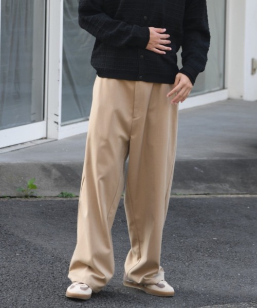 SUPERTHANKS(スーパーサンクス)の「ベーシックワイドパンツ/Wide trousers(ユニセックス)(その他パンツ・メンズ・オートミール/ライトブラック/ベージュ・S/M/L)」の20枚目の写真