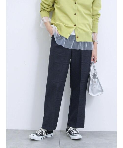 Samansa Mos2 blue（サマンサモスモスブルー）の「カチオン染めチェック柄イージーパンツ（その他パンツ・レディース・グレー/ブラウン/ネイビー/ベージュ・F）」の22枚目の写真