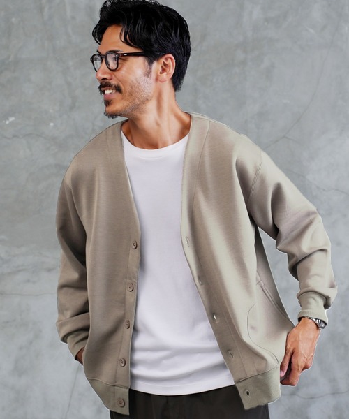 jiggys shop(ジギーズショップ)の「ダブルフェイスウォッシャブルカーディガン(カーディガン/ボレロ・メンズ・チャコールグレー/グレー系その他/ブラック・X-LARGE/LARGE/MEDIUM)」の3枚目の写真