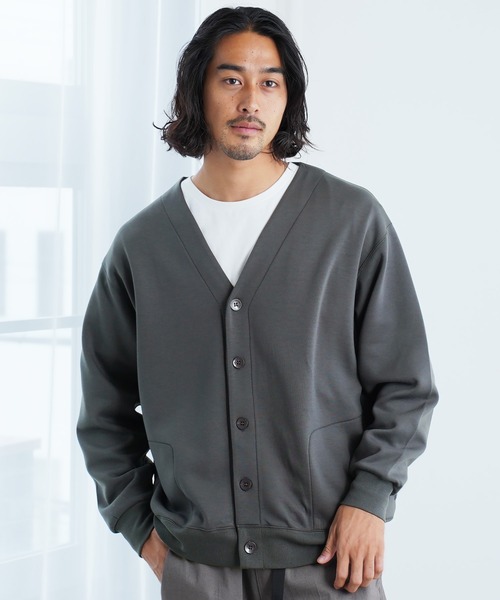 jiggys shop(ジギーズショップ)の「ダブルフェイスウォッシャブルカーディガン(カーディガン/ボレロ・メンズ・チャコールグレー/グレー系その他/ブラック・X-LARGE/LARGE/MEDIUM)」の4枚目の写真
