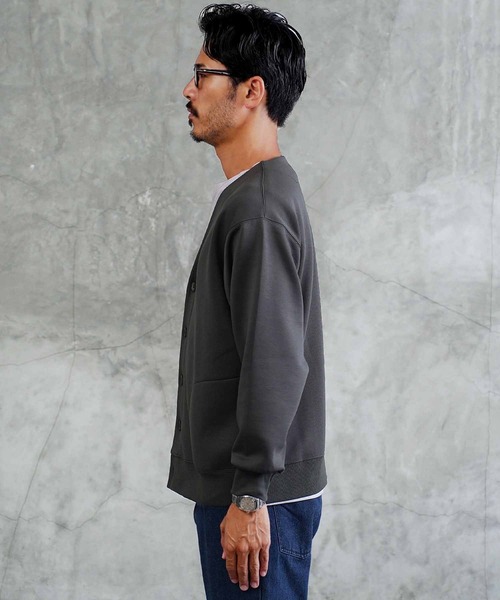 jiggys shop(ジギーズショップ)の「ダブルフェイスウォッシャブルカーディガン(カーディガン/ボレロ・メンズ・チャコールグレー/グレー系その他/ブラック・X-LARGE/LARGE/MEDIUM)」の13枚目の写真