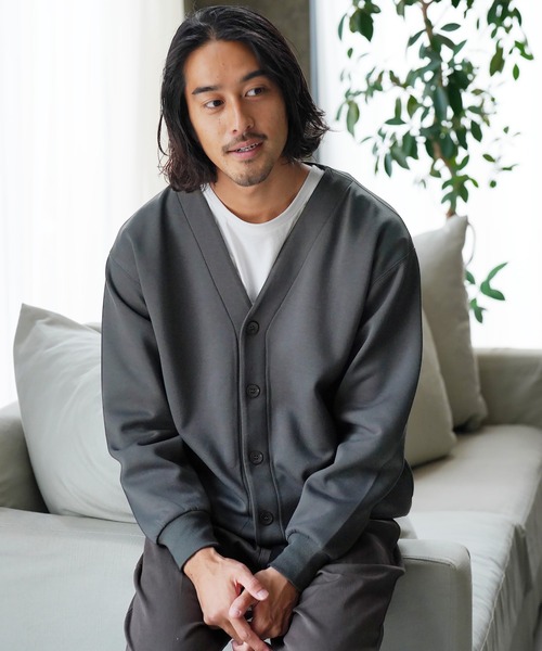 jiggys shop(ジギーズショップ)の「ダブルフェイスウォッシャブルカーディガン(カーディガン/ボレロ・メンズ・チャコールグレー/グレー系その他/ブラック・X-LARGE/LARGE/MEDIUM)」の15枚目の写真