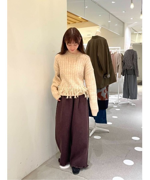 LAATO（ラート）の「fringe lame knit po（ニット/セーター・レディース・モカ/ブラック系その他・FREE）」の14枚目の写真