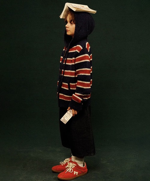 ストライプニットカーディガン KS0670【Moromoro2】【2024AW】（ニット