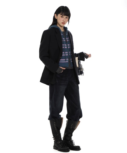 ストライプニットカーディガン KS0670【Moromoro2】【2024AW】（ニット