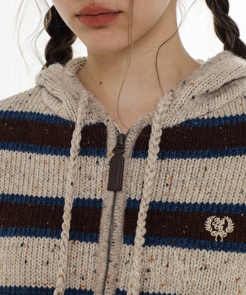 ストライプニットカーディガン KS0670【Moromoro2】【2024AW】（ニット