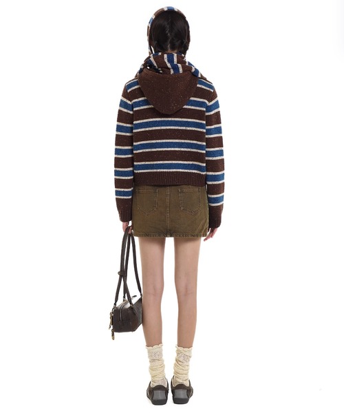 ストライプニットカーディガン KS0670【Moromoro2】【2024AW】（ニット