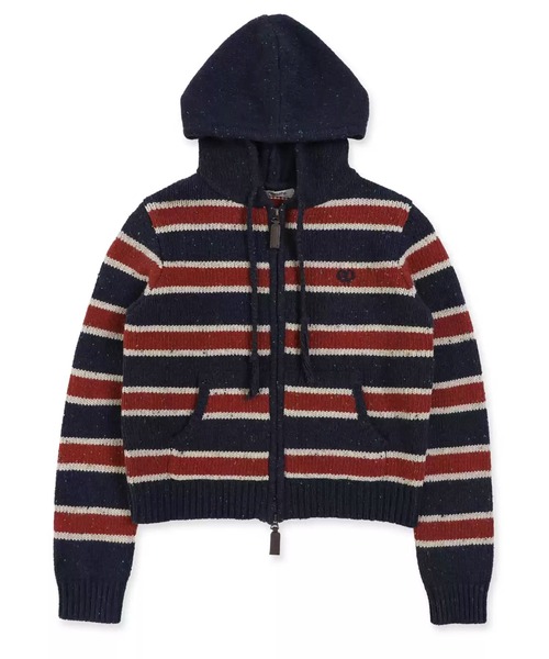 Moromoro2 ストライプニットカーディガン セーター　KS0670 ストライプニットカーディガン KS0670【Moromoro2】【2024AW】（ニット