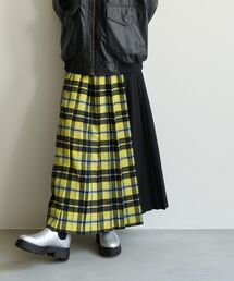 シャギーチェックプリーツスカート