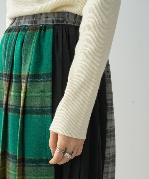 AMERICAN HOLIC（アメリカンホリック）の「シャギーチェックプリーツスカート（スカート・レディース・ブルー/グリーン/イエロー/マスタード・M/L）」の10枚目の写真