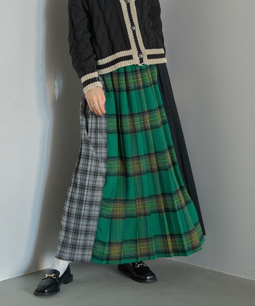 AMERICAN HOLIC（アメリカンホリック）の「シャギーチェックプリーツスカート（スカート・レディース・ブルー/グリーン/イエロー/マスタード・M/L）」の16枚目の写真