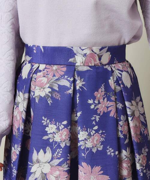 ITS'DEMO（イッツデモ）の「◆【手洗い可／後ろウエストゴム】シャンタン花柄スカート（スカート・レディース・ブラウン系1/ネイビー系/ブルー系・00）」の19枚目の写真