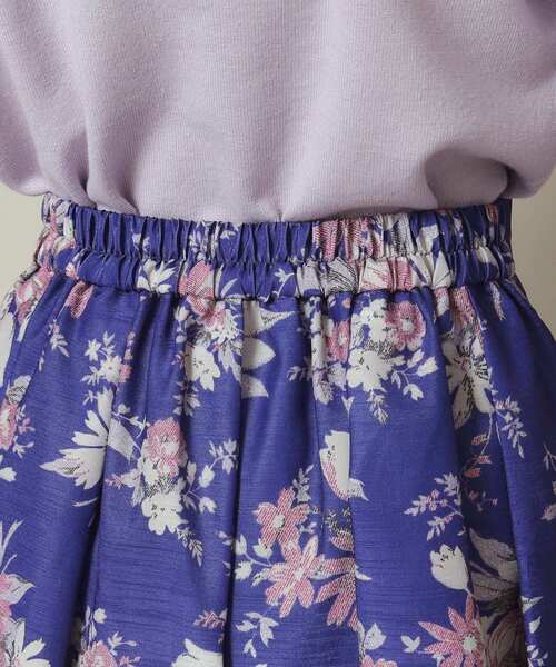 ITS'DEMO（イッツデモ）の「◆【手洗い可／後ろウエストゴム】シャンタン花柄スカート（スカート・レディース・ブラウン系1/ネイビー系/ブルー系・00）」の20枚目の写真