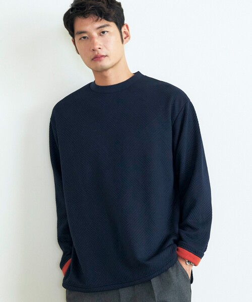 tk ネイビー 長袖カットソー 04/XL