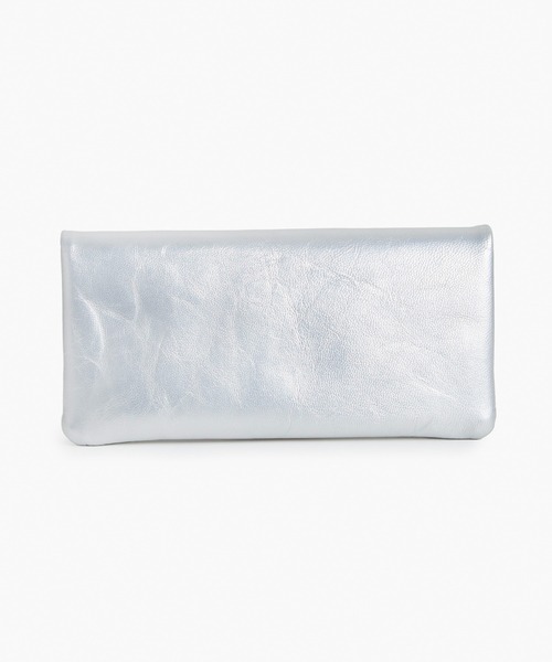 Silver and light leather wallet