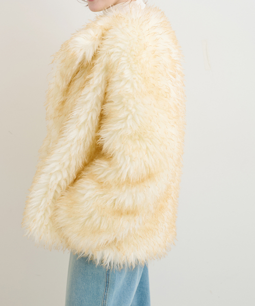 【美品】U by Spick&Span フェイクファー ダッフルコート FAVORITE COAT | FAKE FUR/BICOLOR/LUXULY/LEOPARD｜U by SPICK&SPAN