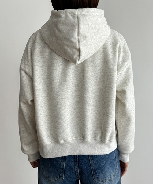 CANAL JEAN(キャナルジーン)の「El mar コンパクトジップパーカー 裏起毛(パーカー・レディース・ライトグレー・ONE SIZE)」の8枚目の写真