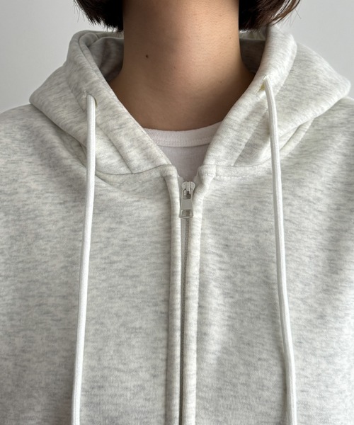 CANAL JEAN(キャナルジーン)の「El mar コンパクトジップパーカー 裏起毛(パーカー・レディース・ライトグレー・ONE SIZE)」の9枚目の写真