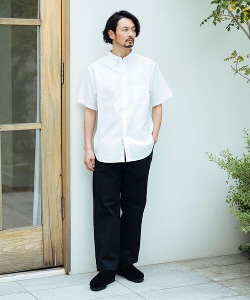 B:MING by BEAMS（ビーミングバイビームス）の「＜ビジカジ対応＞吸水速乾 オックス ボタンダウン ショートスリーブ シャツ 25SS（シャツ/ブラウス・メンズ・サックスブルー/オフホワイト/その他・M/S/L/XL）」の5枚目の写真