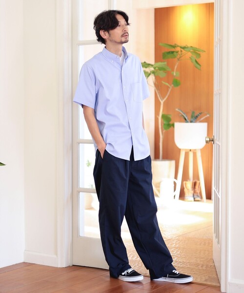 B:MING by BEAMS（ビーミングバイビームス）の「＜ビジカジ対応＞吸水速乾 オックス ボタンダウン ショートスリーブ シャツ 25SS（シャツ/ブラウス・メンズ・サックスブルー/オフホワイト/その他・M/S/L/XL）」の7枚目の写真