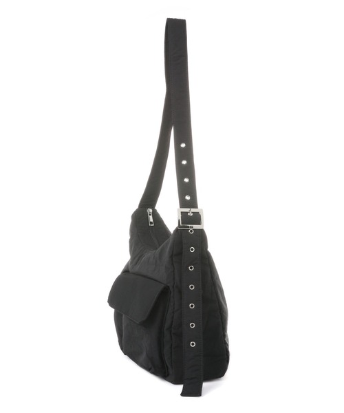 3.3 Field Trip （3.3フィールドトリップ）の「【UNISEX】3.3 Field Trip／ポケット付き ナイロンバッグ（ショルダーバッグ・レディース・ブラック/アイボリー・0）」の3枚目の写真