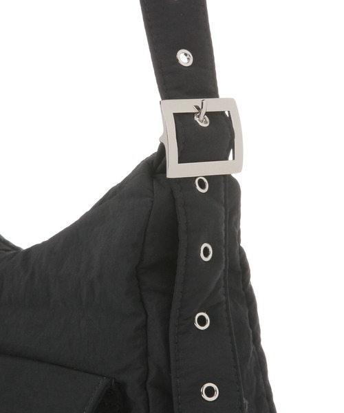 3.3 Field Trip （3.3フィールドトリップ）の「【UNISEX】3.3 Field Trip／ポケット付き ナイロンバッグ（ショルダーバッグ・レディース・ブラック/アイボリー・0）」の6枚目の写真