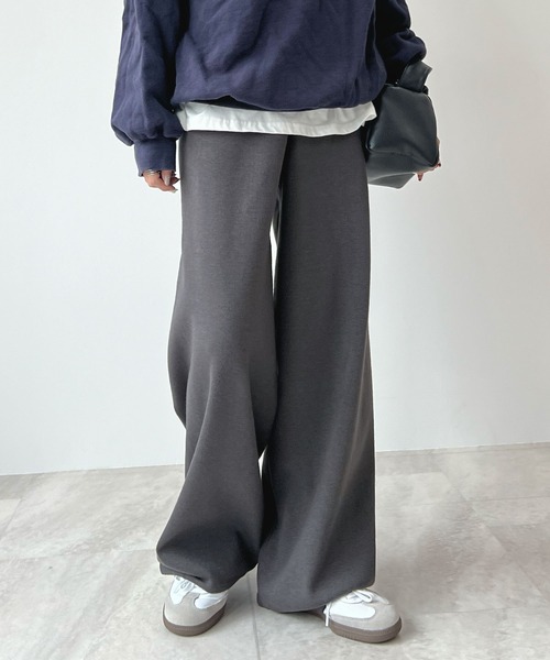 Futier land(フューティアランド)の「【新色追加】ドロストニットパンツ(その他パンツ・レディース・ライトグレー/チャコールグレー/ブラック/テラコッタ・MEDIUM/LARGE)」の1枚目の写真