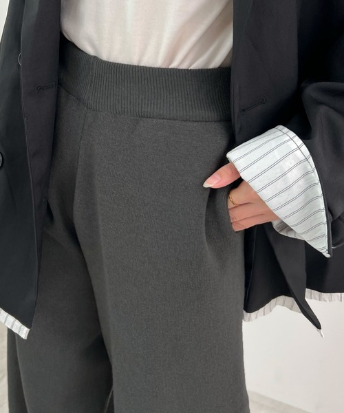 Futier land(フューティアランド)の「【新色追加】ドロストニットパンツ(その他パンツ・レディース・ライトグレー/チャコールグレー/ブラック/テラコッタ・MEDIUM/LARGE)」の21枚目の写真