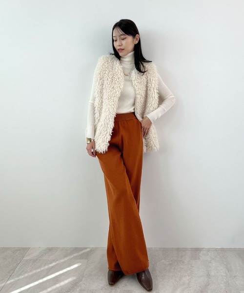 Futier land(フューティアランド)の「【新色追加】ドロストニットパンツ(その他パンツ・レディース・ライトグレー/チャコールグレー/ブラック/テラコッタ・MEDIUM/LARGE)」の22枚目の写真