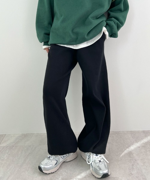 Futier land(フューティアランド)の「【新色追加】ドロストニットパンツ(その他パンツ・レディース・ライトグレー/チャコールグレー/ブラック/テラコッタ・MEDIUM/LARGE)」の7枚目の写真