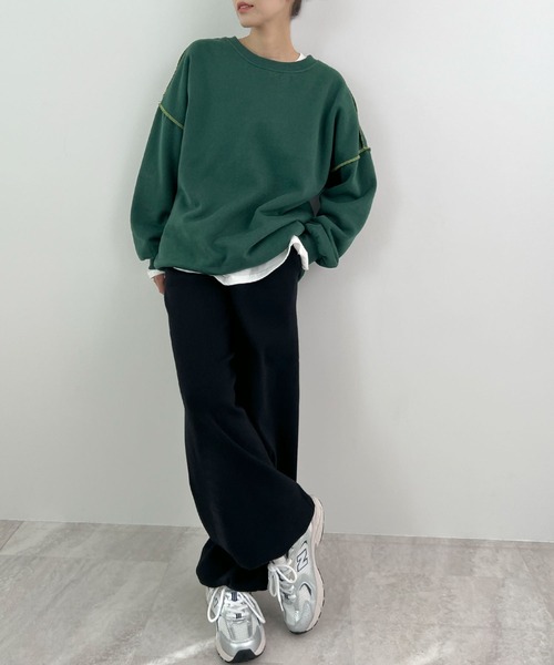 Futier land(フューティアランド)の「【新色追加】ドロストニットパンツ(その他パンツ・レディース・ライトグレー/チャコールグレー/ブラック/テラコッタ・MEDIUM/LARGE)」の8枚目の写真